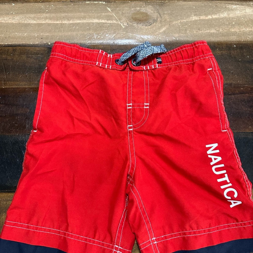 Nautica Kids Red Swim Shorts